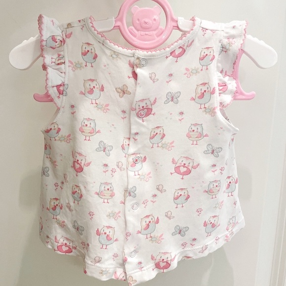 Kissy Kissy OWLFULLY baby top and shorts set 6-9m - Picture 2 of 5